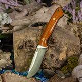 Artemis Huntress - VIntage Linen Micarta - Black Liners - Brass Pins