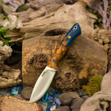 Arctic Edc - Blue and Gold Honeycomb - Purple G10 Liners - Color Swap Pins