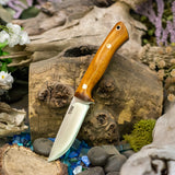 Artemis Huntress - Vintage Crosscut Canvas Micarta - Black Canvas Liners - Brass pins