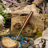 Artemis Huntress - Red and Black Linen Micarta - Aluminum Pins