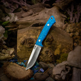 Artemis EDC - Blue Glow Grip-x - Natural Canvas Liners - Aluminum Pins
