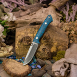 Artemis EDC - Blue Glow Grip-x - Natural Canvas Liners - Aluminum Pins