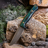 Prototype Rogue - Abalone Micarta - Blue Glow Liners - Mosaic Pins