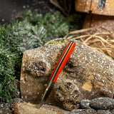 Deer Hook - Orange Linen - Black Canvas Liners - Aluminum Pins