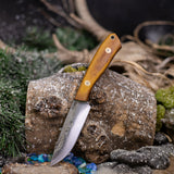 Custom Camp Knife - Vintage Natural Canvas - Black Canvas Liners - Loveless Bolts