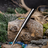 Artemis Bushcrafter - Black Canvas Micarta - Aluminum Pins