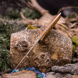 Forged Fillet - black ash burl - natural canvas pins and liners