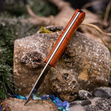 Greenville Skinner - Orange Curly Maple - Black Canvas Micarta - Mosaic Pins