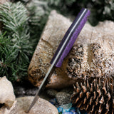 Renegade - Purple Glow Grip-X - Black Canvas and Purple Liners- Carbon Fiber Pins