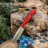 ARTEMIS EDC - Red Linen Micarta - Black Canvas Liners - Black Pins