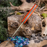 Apollo - Orange Linen Micarta - Black Canvas Liners - Black Pins