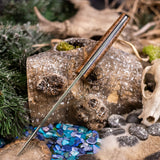 Apollo - Black Ash Burl - Black Canvas Micarta Liners - Mosaic Pins