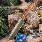 Apollo - Black Ash Burl - Black Canvas Micarta Liners - Mosaic Pins