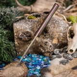 Artemis Bushcrafter - Green Canvas Micarta - Red Liners - Mosaic Pins