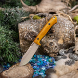 Mini trapper - Vintage Linen Micarta - Black Canvas Micarta - Black Pins