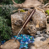Arctic EDC - Maroon Linen Micarta - Natural Canvas Micarta Liners - Butterscotch Pins