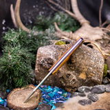 Artemis Trapper - Spalted Tamarind - Purple Linen Liners - Purple Pins