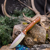 Arctic Hunter - Natural Cavas Micarta - Natural and Toxic Green Liners - Brass Pins
