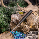 Custom Forged Hunter - Black Canvas Micarta - Flared Tubes