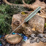 Forged 6 inch Chef - Tiffany Blue G10 - Black Canvas Liners - Black pins