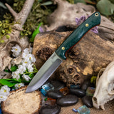 Artemis Bushcrafter - Evergreen Burlap - Thick Orange Liners - Brass Pins