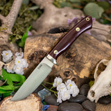 Prototype Artemis Hunter Pro - Maroon Linen Micarta - White Liners - Loveless Bolts