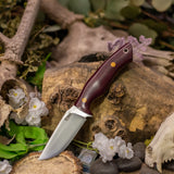 Hermes - Double Red Canvas Micarta - Natural Canvas Liners - Butterscotch Pins