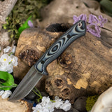 Prototype .38 Special - Black and Gray G10- Black Canvas Liners - Black pins