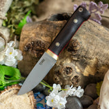 Puukko - Desert Ironwood - Red Liners - Stainless mosaics