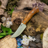 Custom Trailing point - black ash burl - green liners - mosaic pins