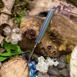 Roadrunner - ghost jade g10 - blue liners - blue fiber optic pins