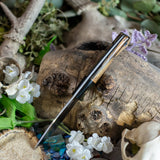 Arctic EDC - Spalted Maple with Vintage Black Crosscut Bolster - Black Canvas Liners -Mosaic Pins