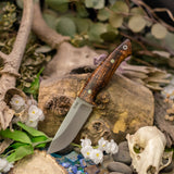 Mercury - Tasmanian Blackwood - Black Canvas Micarta Liners - Mosaic Pins
