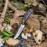 Custom Forged Hunter - Raven Richlite - Blue Liners - Aluminum pins