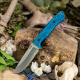 Artemis Hunter - Blue Glow in the Dark Grip-x - Black Canvas Micarta Liners - Black Pins