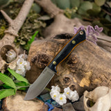 Mini Trapper - Black Burlap - Natural Burlap and Green Liners - Brass Pins