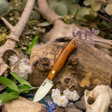 Mini Canadian - Vintage Canvas Micarta - Black Canvas Liners - Brass Pin
