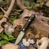 Streamline - Black Canvas Micarta - Blue Liners - Brass Pins