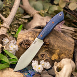 OG Trapper - Denim Linen Micarta - Natural Canvas Liners - Natural Pins