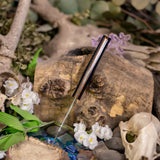Mini Trapper - Blue Paper Micarta - Natural Canvas Liners - Butterscotch Pins