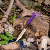 Sliver - Purple Linen with Gcarta Bolster- Black Liners - Black Pin