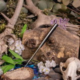 Skinny Trapper - Black Canvas Micarta - White liners - Brass pins