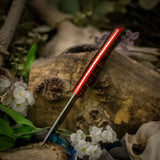 Artemis EDC - Stacked Leather - Red Glow Liners - Mosaic Pins
