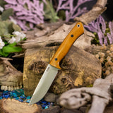 Artemis Hunter - Sandstone Burlap - Black Canvas Micarta Liners - Brass Pins