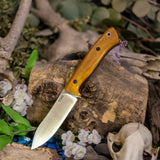 Orion - Vintage Linen Micarta - Black Liners - Mocha Pins