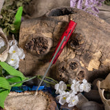 Patch Knife - Red Spalted Tamarind - Black g10 pins