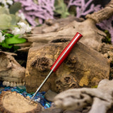 Mini Trapper - Crosscut Red Linen - Black Pins