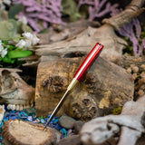 Folium - Red Jigged Bone - Brass Bolster - White Liners - Mosaic Pins