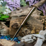 Hoplite - Green Linen Micarta - Natural Canvas Liners - Natural Pins