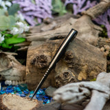 Mini Hoplite - Black Matrix Micarta - Tan G10 Liners - Aluminum Pins